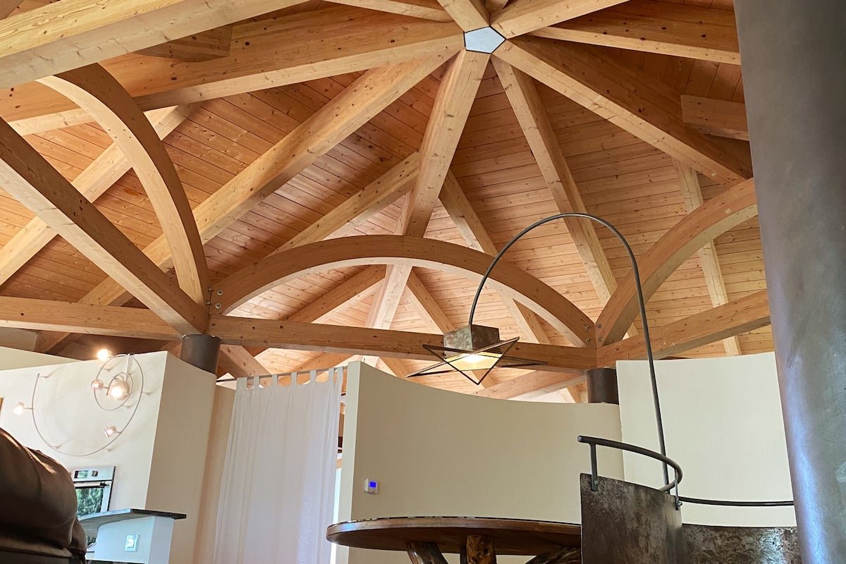 Vaulted timber ceiling